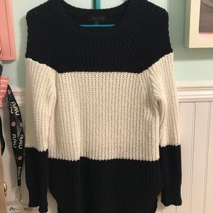J.crew navy/white striped sweater